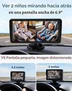 Cámara de Coche para Niños de 2 Yakry para Asiento: Pantalla Ultraw...