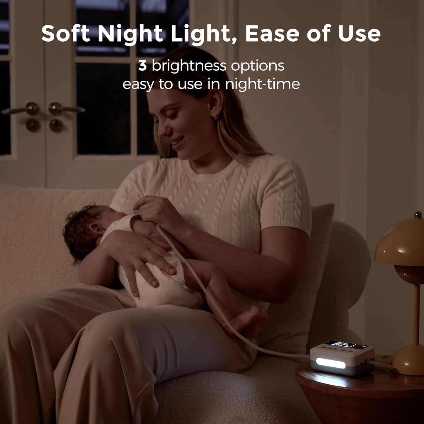Momcozy Aspirador Nasal para Bebé, 【Grado Hospitalario】 Succión Fuerte de 70 KPa y 9 Niveles de Succión Ventosa Nasal, Limpiador Nasal Eléctrico para Niño Pequeño y Recién Nacido, Luz Tranquilizante y