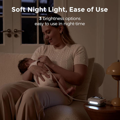Momcozy Aspirador Nasal para Bebé, 【Grado Hospitalario】 Succión Fuerte de 70 KPa y 9 Niveles de Succión Ventosa Nasal, Limpiador Nasal Eléctrico para Niño Pequeño y Recién Nacido, Luz Tranquilizante y