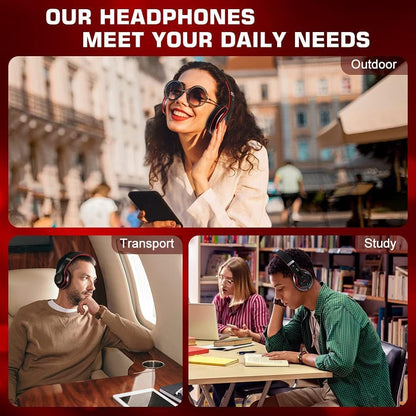 Prtukyt Auriculares Bluetooth 6S sobre la oreja, estéreo de alta fi...
