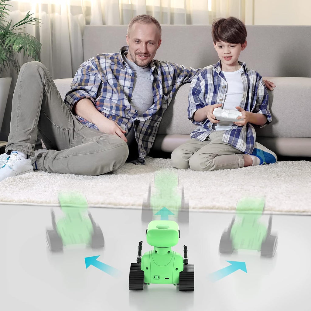 ALLCELE Juguetes robot, robot RC recargable para niños y niñas, jug...