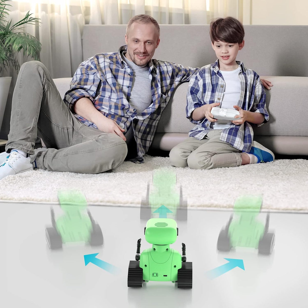 ALLCELE Juguetes robot, robot RC recargable para niños y niñas, jug...