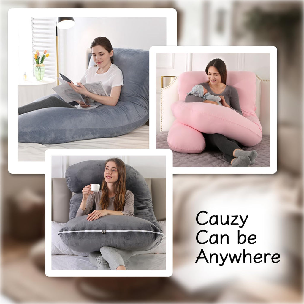 ALLOPERA Almohada de embarazo, almohada de maternidad de cuerpo com...