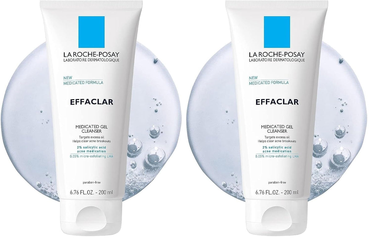 La Roche-Posay Effaclar Medicated Acne Face Wash con 2% de ácido sa...