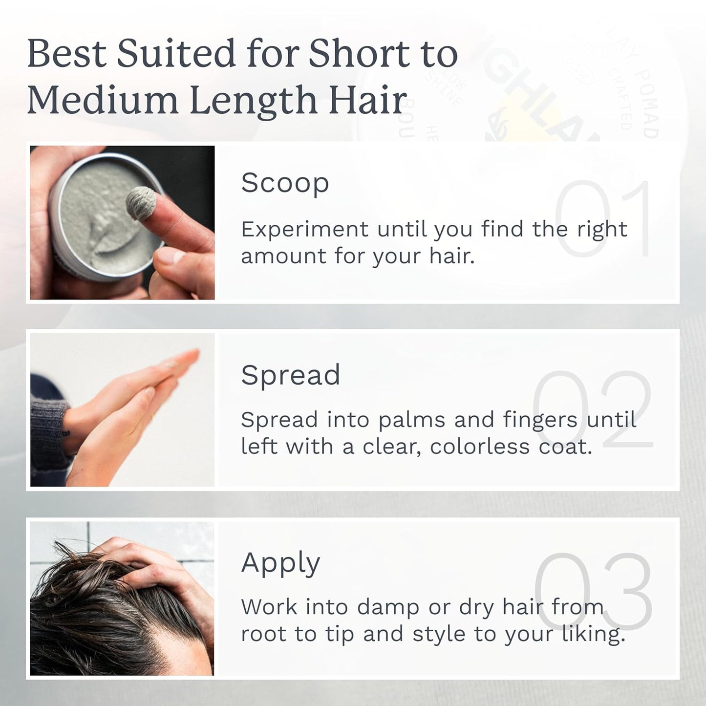 Highland Glacial Pomada de Arcilla para el Cabello - Arcilla para p...
