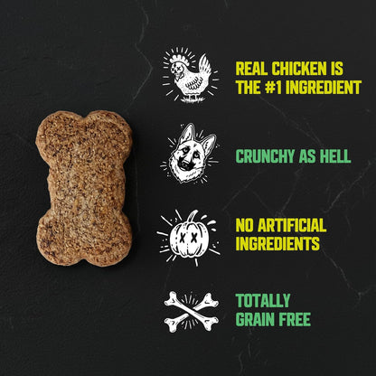 Gnarly Bites Killer Crunchies - Golosinas para perros, aperitivo cr...