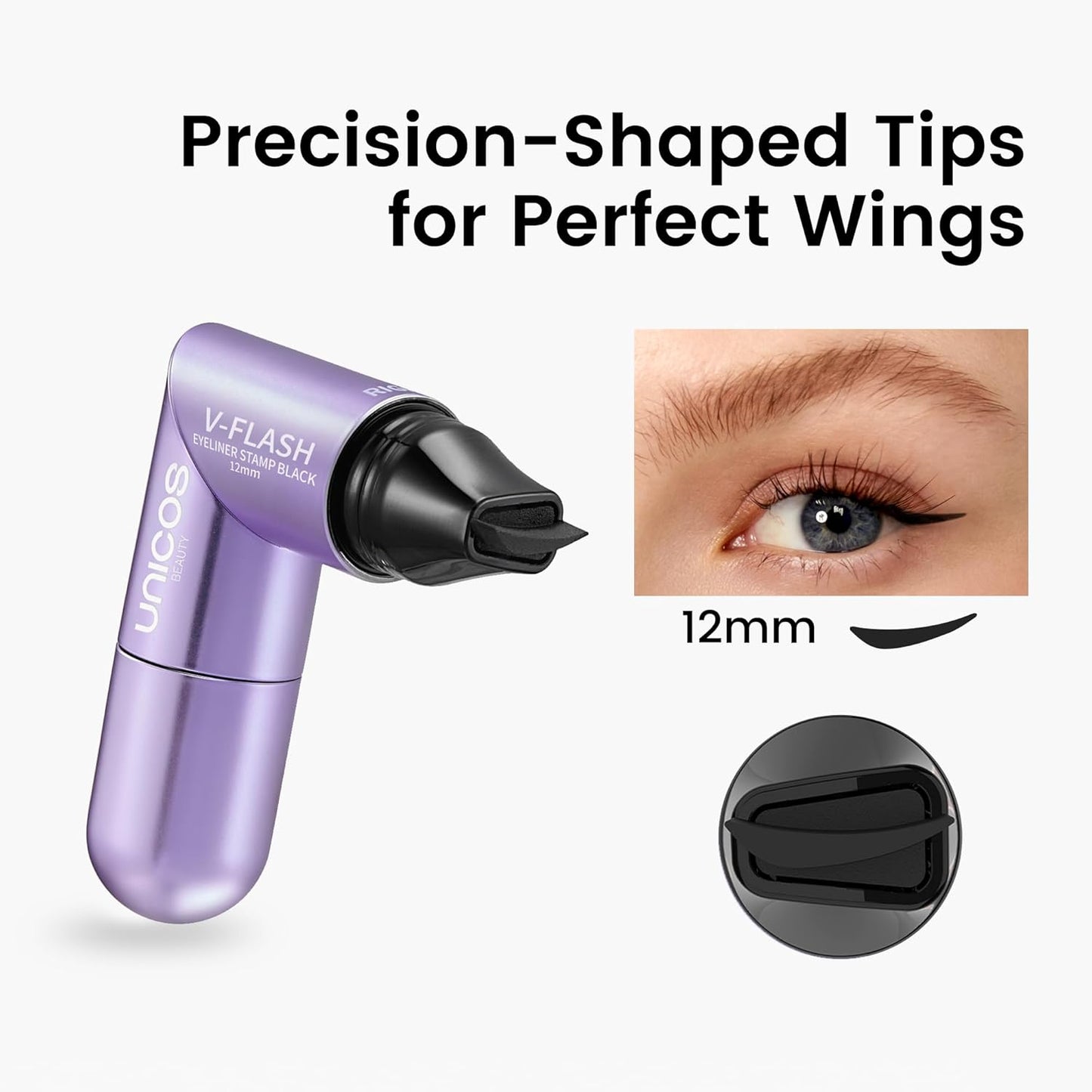 Unicos Sello delineador de ojos con alas \u2013 Herramienta ergonóm...
