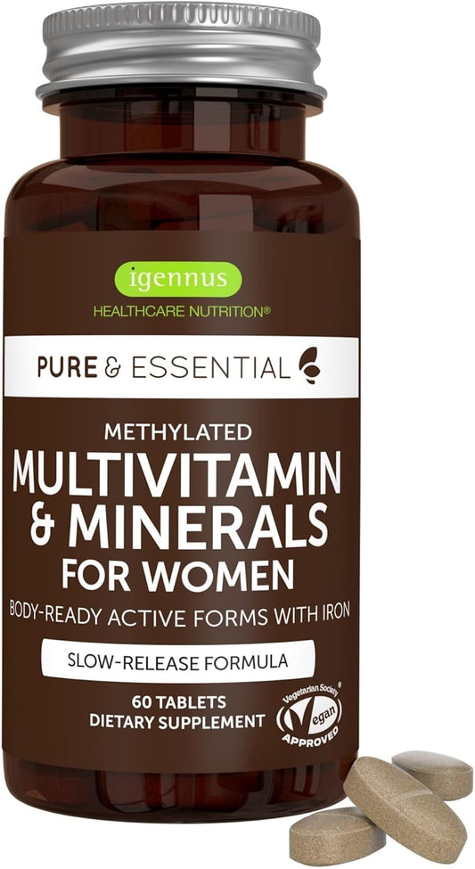 Igennus Multivitamínico Metilado de Alta Potencia para Mujeres, Ing...