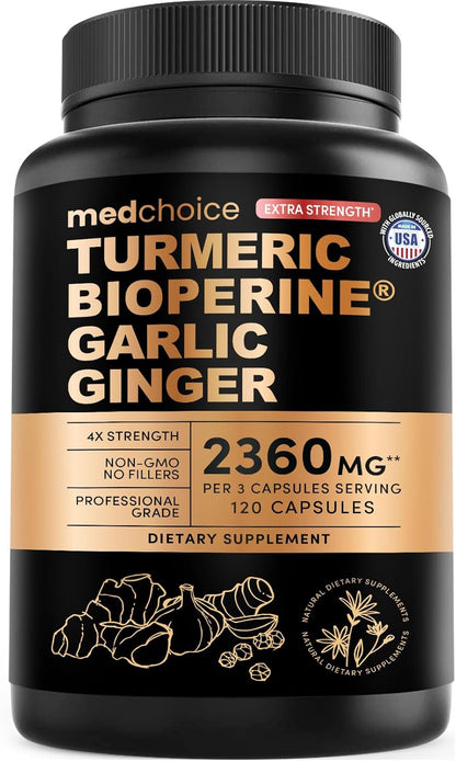 Cápsulas de cúrcuma extra fuertes, suplementos de curcumina de alta...