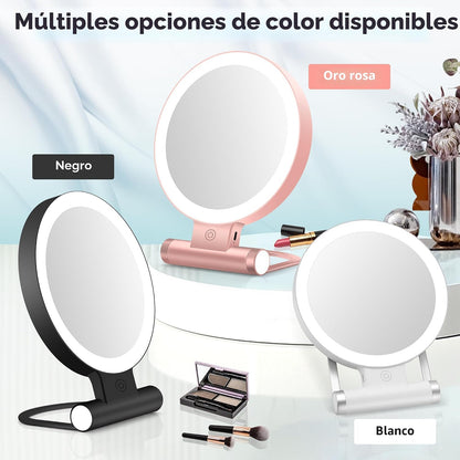 B Beauty Planet Espejo de aumento con luz 30X, espejo de maquillaje...