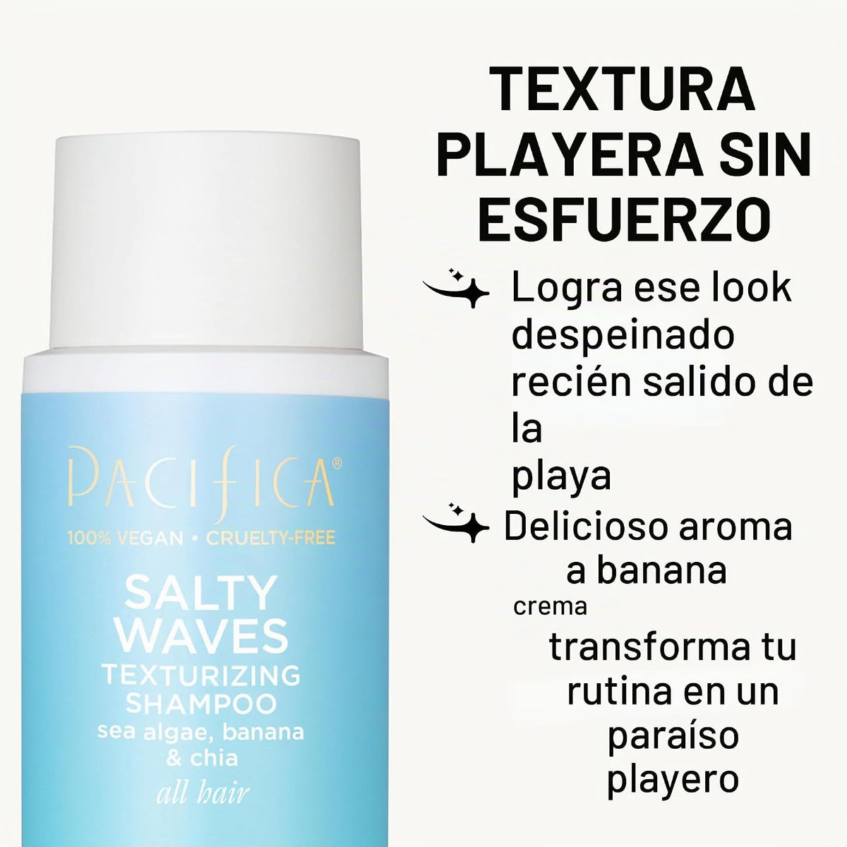 Pacifica Beauty Salty Waves - Champú texturizante + acondicionador...