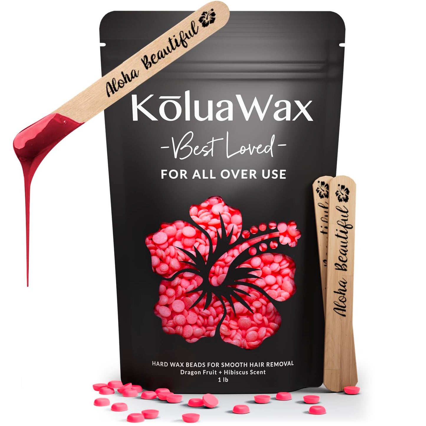 KoluaWax Perlas de cera dura para depilación \u2013 Fórmula de cabe...