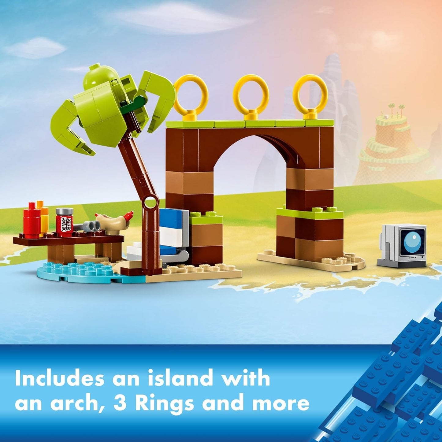 LEGO Sonic The Hedgehog: Tails' Adventure Boat Juego de Construcción de Juguete Interactivo, Juguete de Videojuego con Personajes de Sonic y Esquís Acuáticos, Regalo para Jugadores para Niños y Niñas