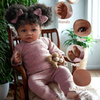 BABESIDE Muñecas de bebé realistas Reborn Daisy Black Girl- 20 pulg...