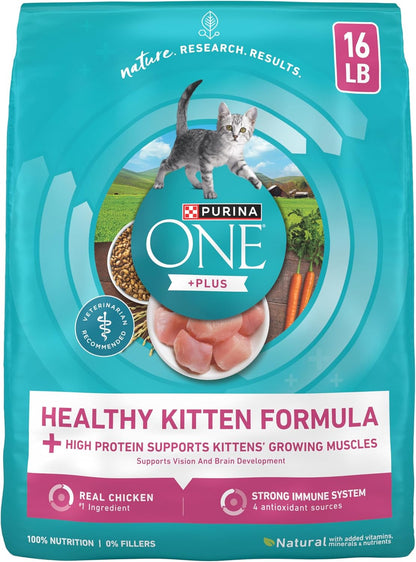 Purina ONE - Alimento seco natural para gatitos, alto contenido en...