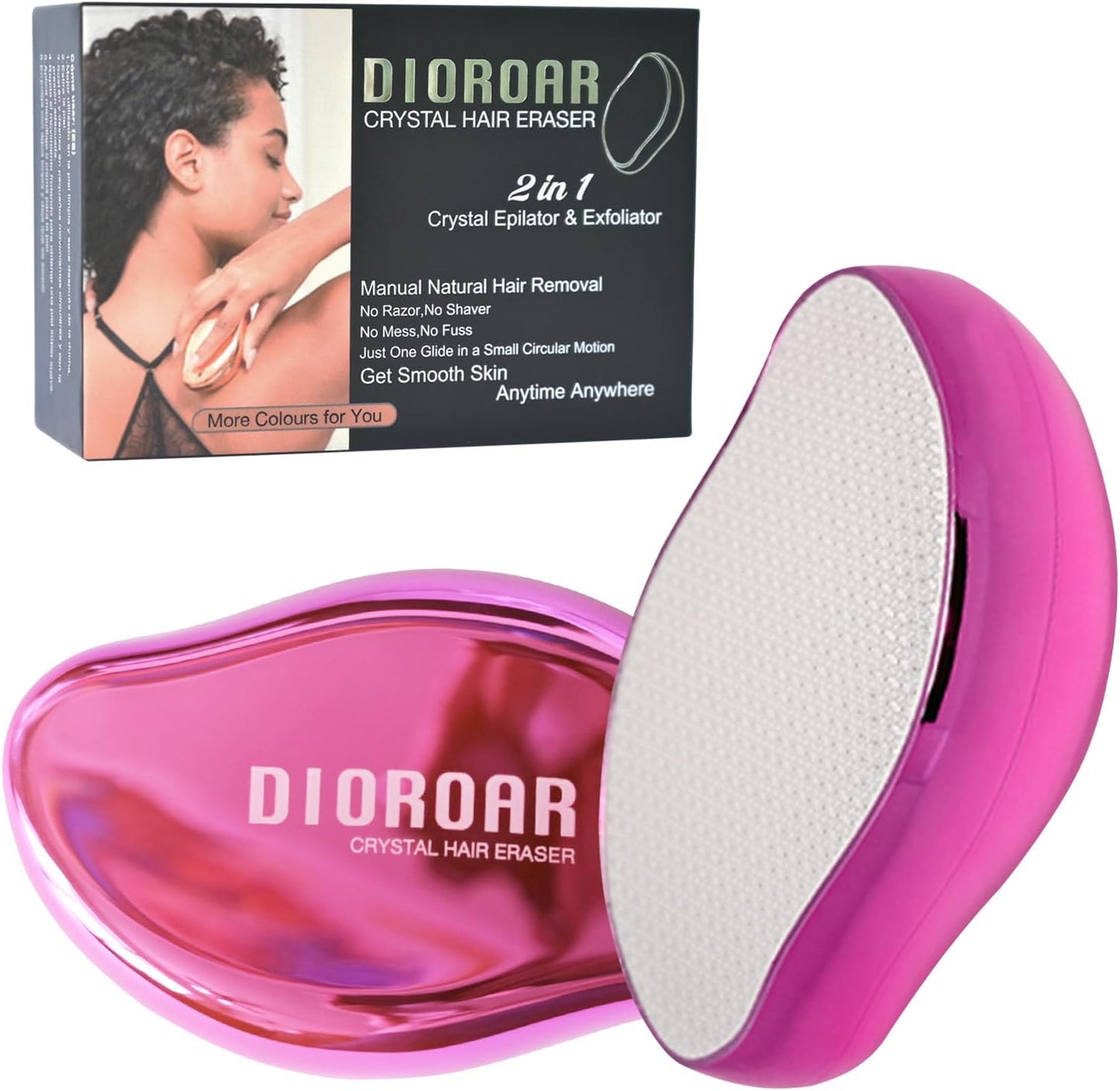 DIOROAR Borrador de pelo de cristal, removedor de pelo de cristal,...