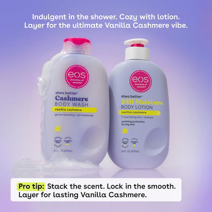 eos Travel Vanilla Cashmere - Gel de baño esencial de tamaño de via...