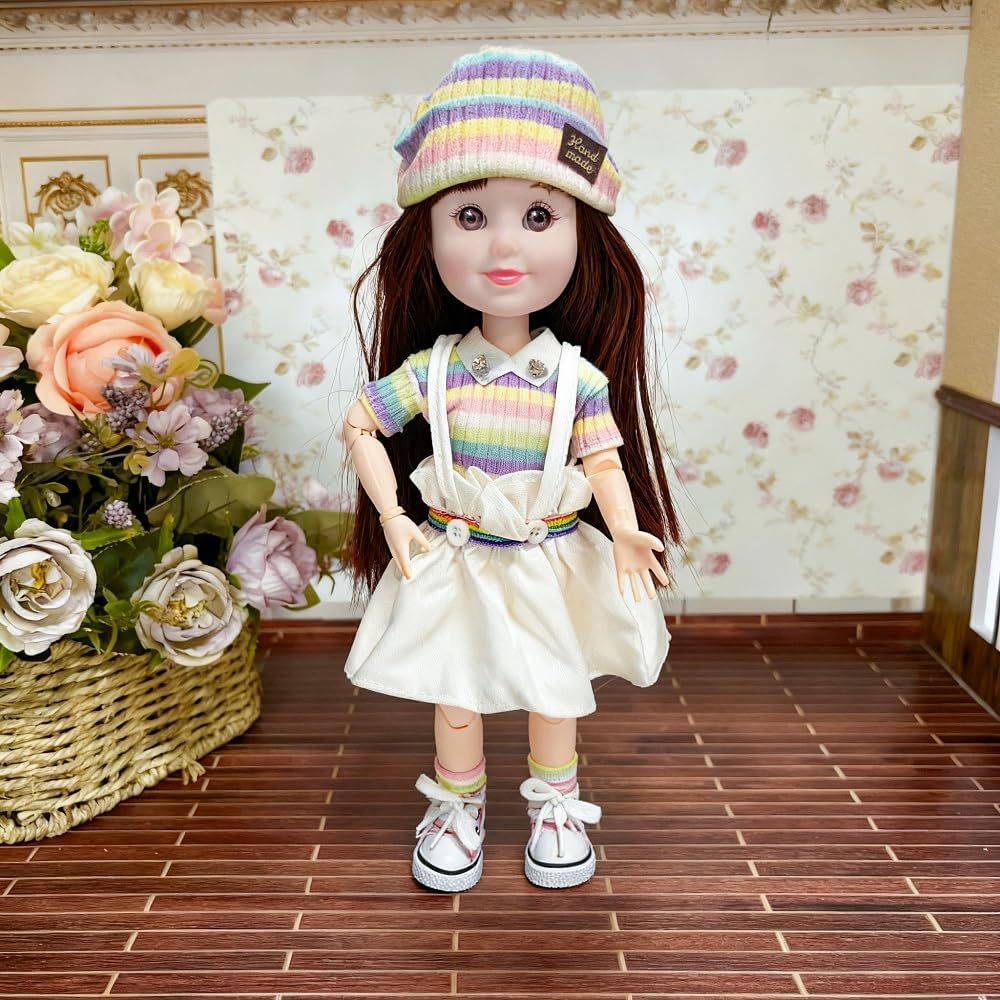 Coconutlin Muñeca de 12 Pulgadas BJD Niña de Moda, 15 Articulacione...