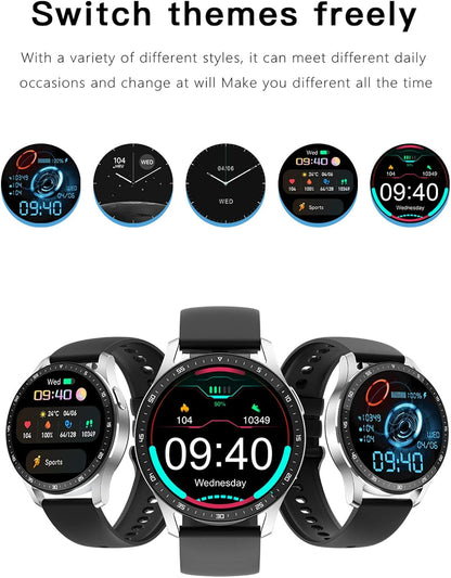 HYDZXINGW Reloj inteligente con auriculares, 2 en 1 TWS inalámbrico...