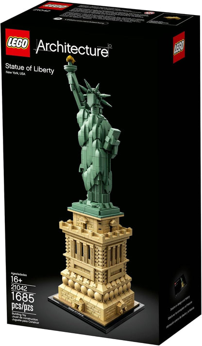LEGO Architecture 21042 Set de Construcción de la Estatua de la Libertad - Recuerdo Coleccionable de la Ciudad de Nueva York, Decoración Creativa para el Hogar o Centro de Mesa para la Oficina, Gran