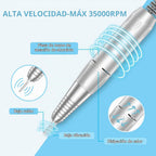 MOCOWIND Taladro de uñas portátil profesional 35000 RPM, lima eléct...