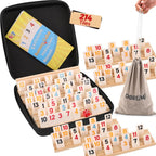 Doreimi Rummy Cube - Juego de viaje para 4 jugadores, 108 azulejos...