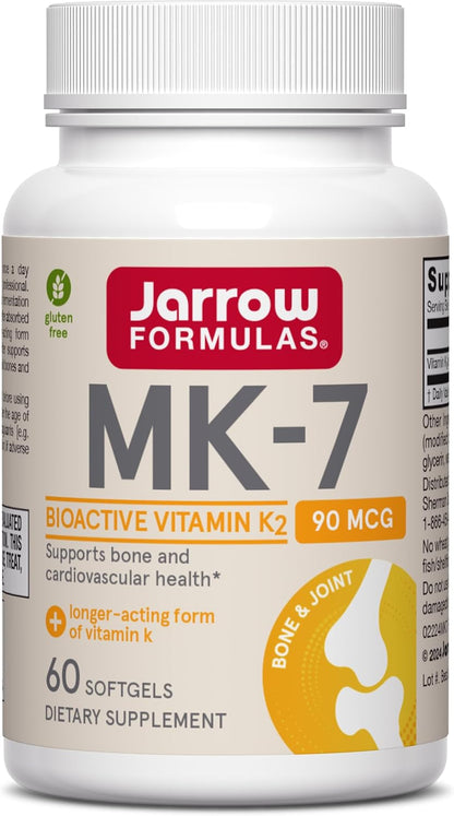 Jarrow Formulas MK-7 90 mcg - Forma bioactiva de vitamina K2 - 60 p...