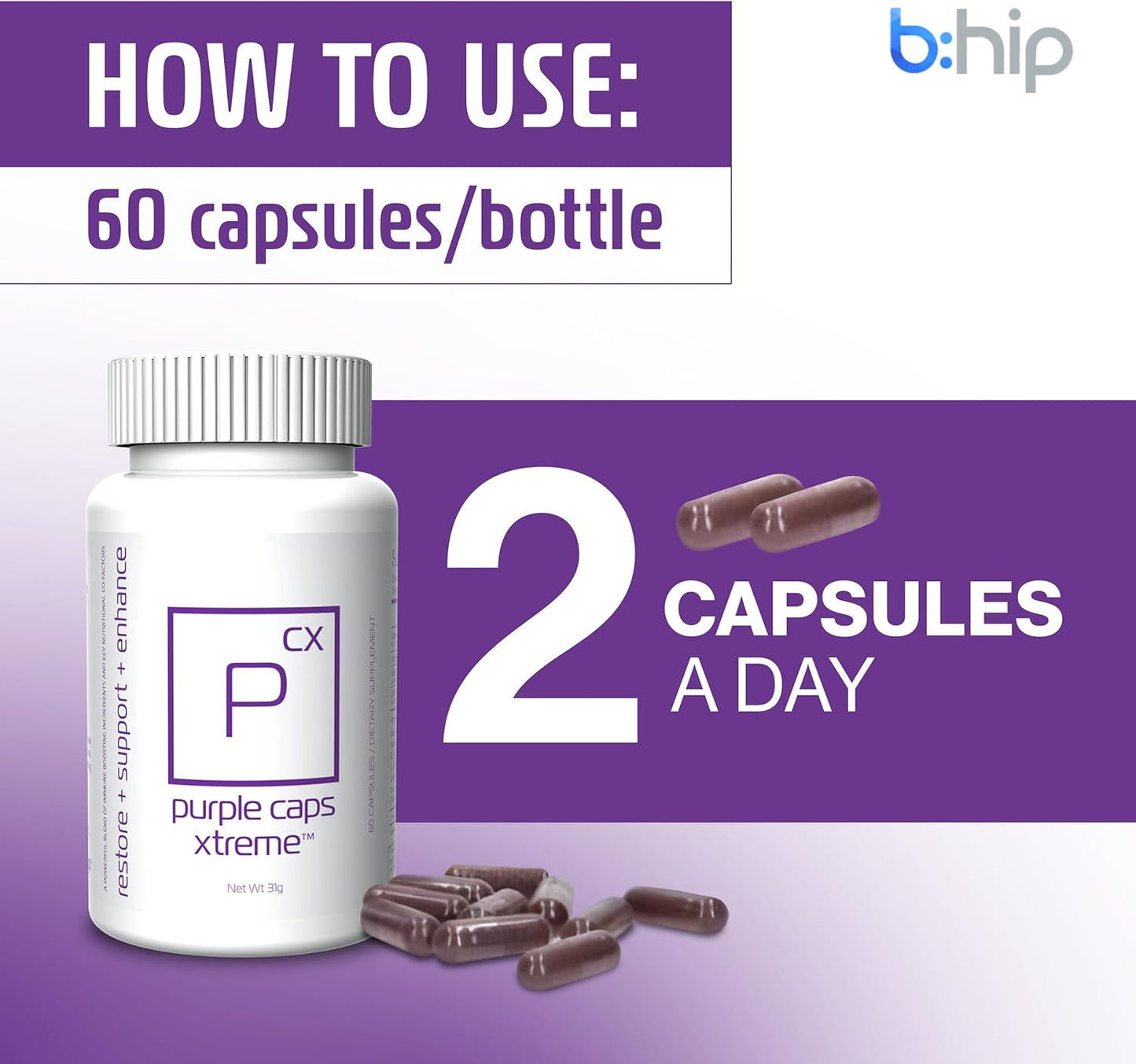 Global Purple Caps Xtreme - Suplemento con vitaminas y minerales de...