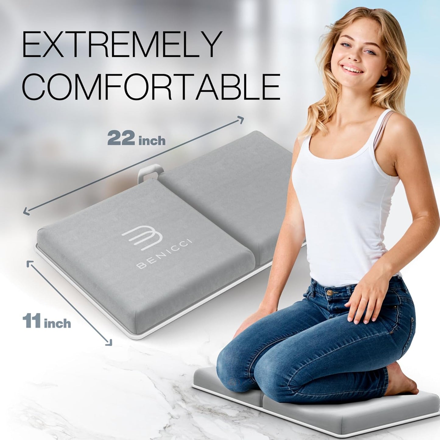 Benicci Cómoda almohadilla de baño para rodillas y codos para bebés...