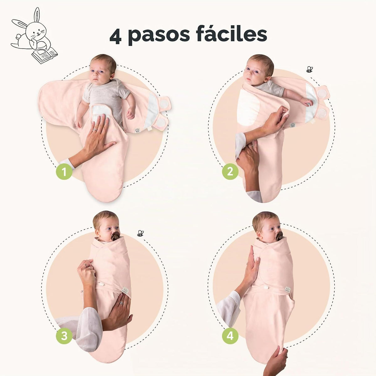 KeaBabies 3pk - Pañales orgánicos para recién nacidos, 0.5 TOG Ange...