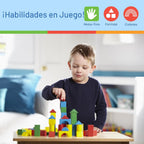 Melissa &amp; Doug - Juego de bloques de madera | 100 piezas, bloqu...