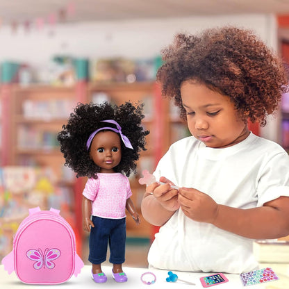 Ecore Fun Muñeca negra de 14.5 pulgadas de 14.5 pulgadas, juego de...