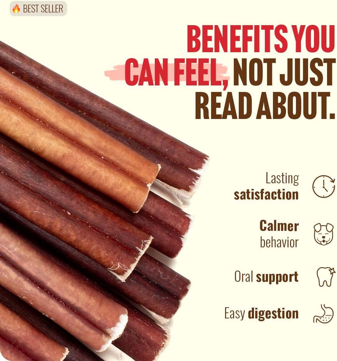 Natural Farm Bully Sticks, sin olor, (6 pulgadas, 12 onzas), empaqu...