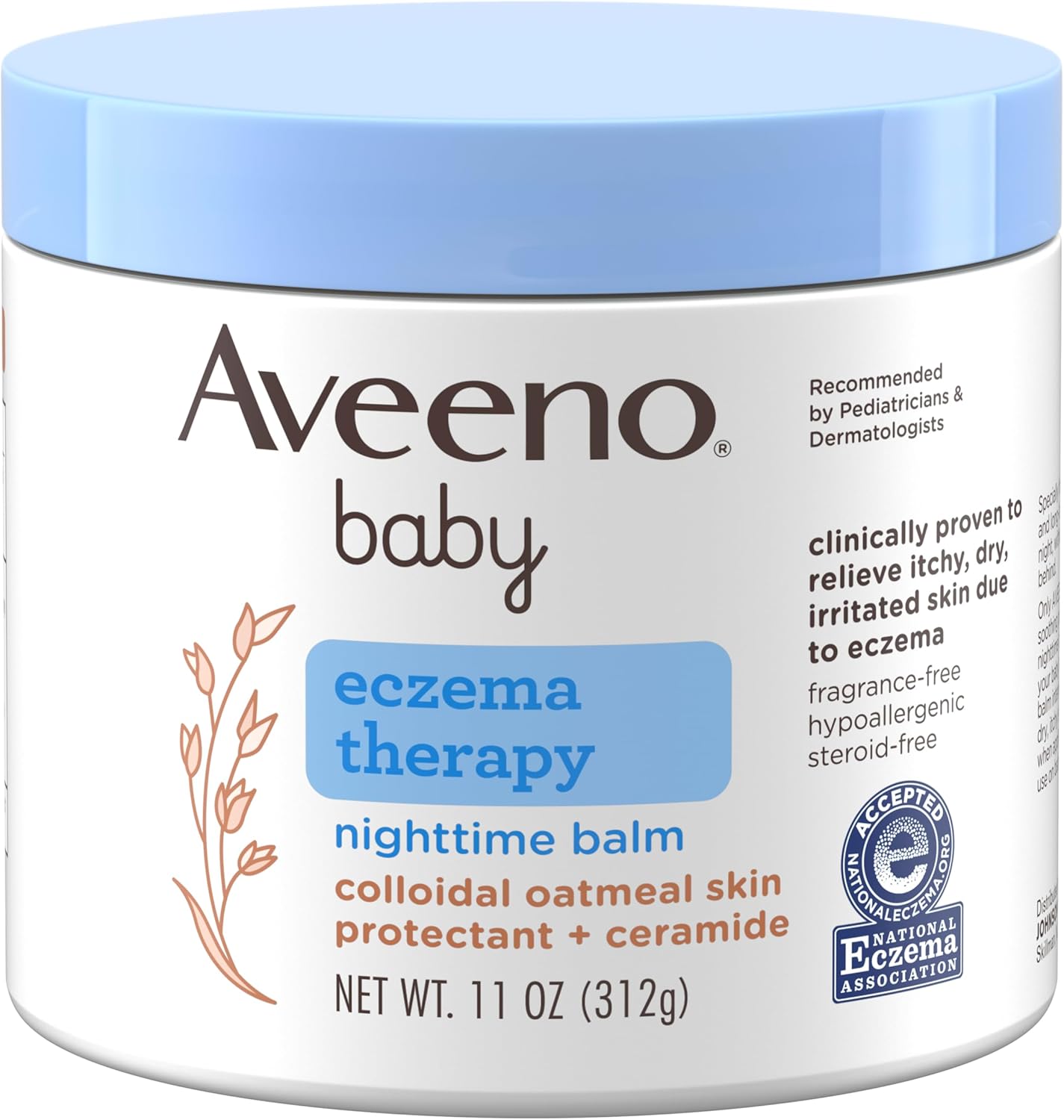 Aveeno Baby - Bálsamo corporal nocturno para tratamiento del eccema...