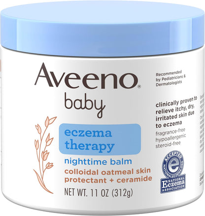 Aveeno Baby - Bálsamo corporal nocturno para tratamiento del eccema...