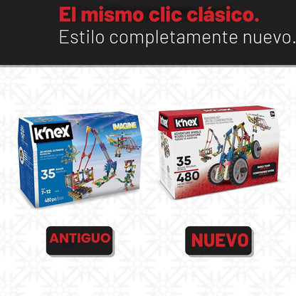 K'NEX Juego de construcción de 35 modelos - 480 piezas - Para m...