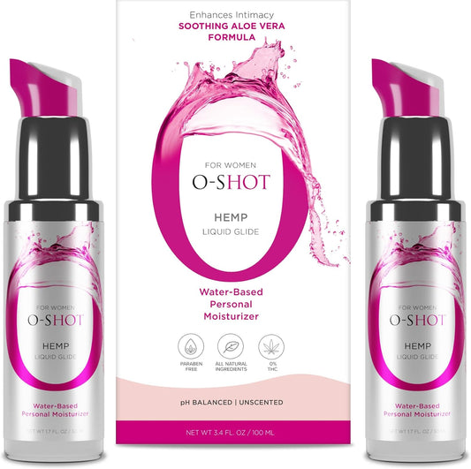 O-Shot Hemp Liquid Glide, paquete de 2 | A base de agua, sin aloe,...