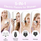 Maquinilla de afeitar eléctrica 5 en 1 para mujer, afeitadora eléct...
