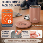 Juego de 2 tazas de café con agitación automática, tazas calentadas...