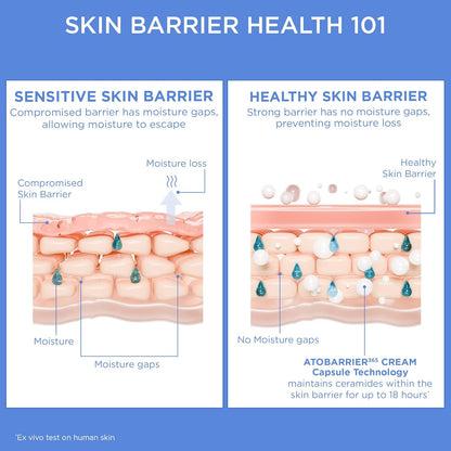 AESTURA ATOBARRIER365 Crema con Ceramidas, Hidratante Facial Coreano para Reparación de la Barrera | Hidratación Duradera de 120H, Cápsulas de Ceramidas, Para Piel Seca y Sensible, No comedogénica, 80
