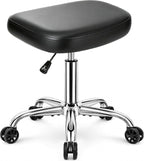 YUNSCEND Taburete rodante con ruedas, asiento contorneado de 16.5"...
