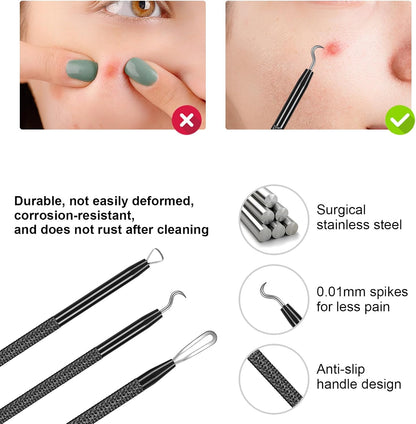 Meidaier Kit de eliminación de puntos negros, extractor de comedona...
