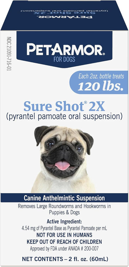 PetArmor Sure Shot - Líquido desparasitante para perros, gusanos re...