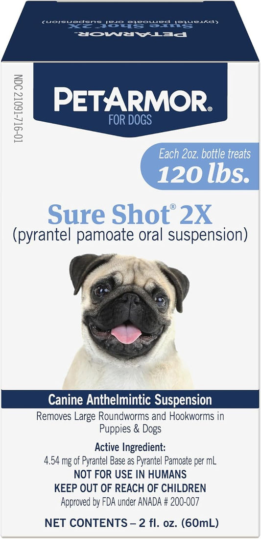 PetArmor Sure Shot - Líquido desparasitante para perros, gusanos re...