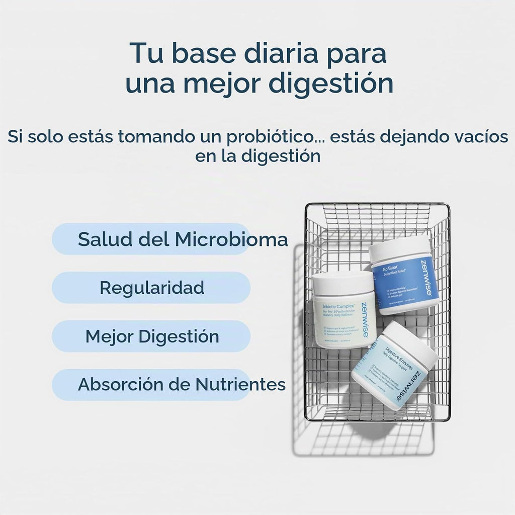 Zenwise - Enzimas múltiples con probióticos y prebióticos para la s...