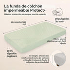 Paquete de 2 fundas protectoras de colchón impermeables para cuna |...