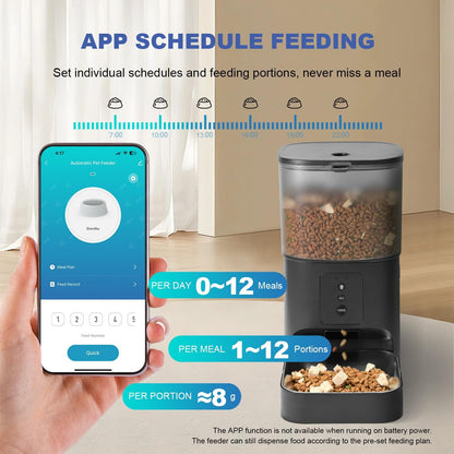 ANDOLL HOME Comedero automático para gatos 2.4G\/5G, dispensador de...