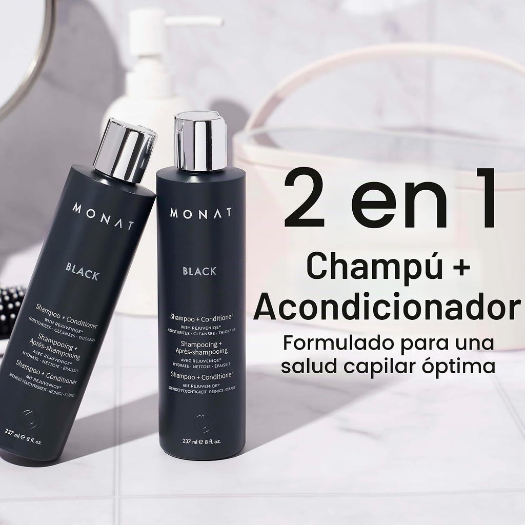 MONAT Black Shampoo + Conditioner \u2013 Fórmula 2 En 1 Para Cuidad...