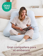 Momcozy Almohadas de embarazo para dormir, almohada en forma de U d...