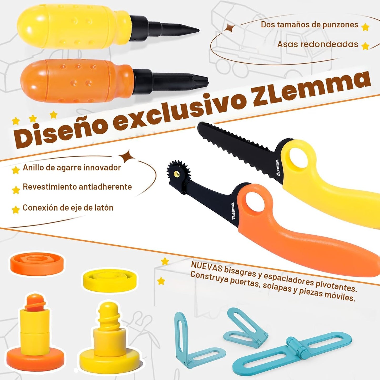 ZLemma Kit de construcción de cartón, juego de construcción para ni...